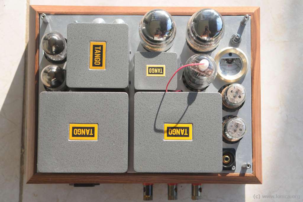 The Amplifier with Tubes. Top View